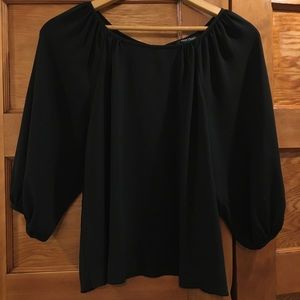 White House Black Market 3/4 length black top